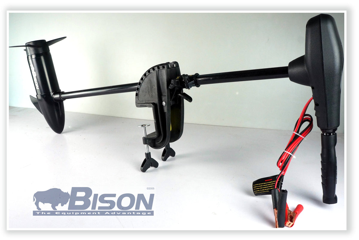 BISON 55lb ELECTRIC OUTBOARD TROLLING MOTOR + BATTERY CHARGER
