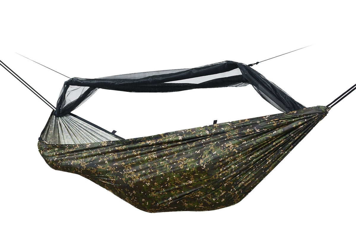 DD Hammocks Frontline Hammock - MC: Lightweight Camouflage Jungle Hammock With Mosquito Net For Camping And Hiking