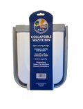 White/Grey Collapsible Waste Bin - Large 28cm