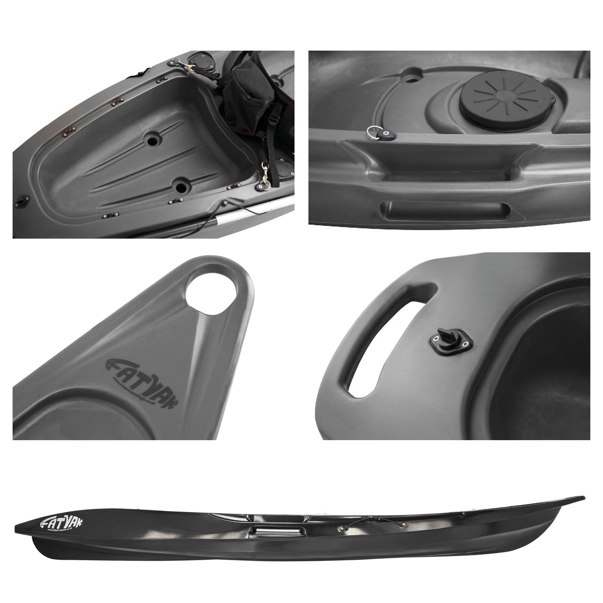 Mahee Eco Tandem Kayak | 100% Ocean Plastic | Black | Stable & Durable