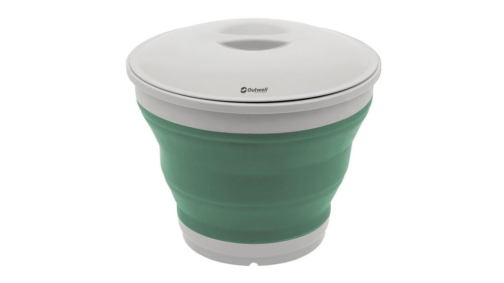 Outwell Collaps Round Bucket with Lid -  Shadow Green