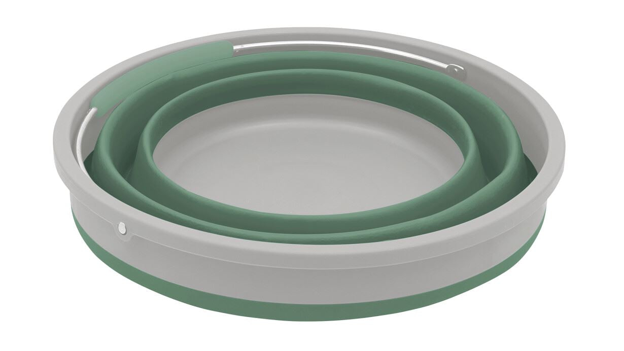 Outwell Collaps Round Bucket with Lid -  Shadow Green