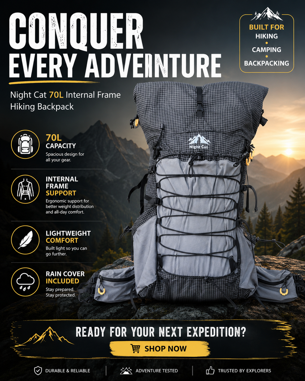 Night Cat 70l Backpack