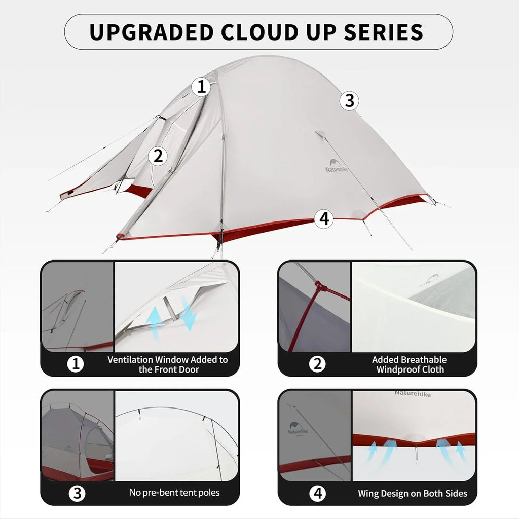 Naturehike Cloud up PRO 2 person ultralight Tent inc footprint