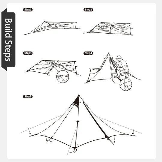 Naturehike Spire Hiking 1 Person Ultralight Camping Tent  Green Full Kit