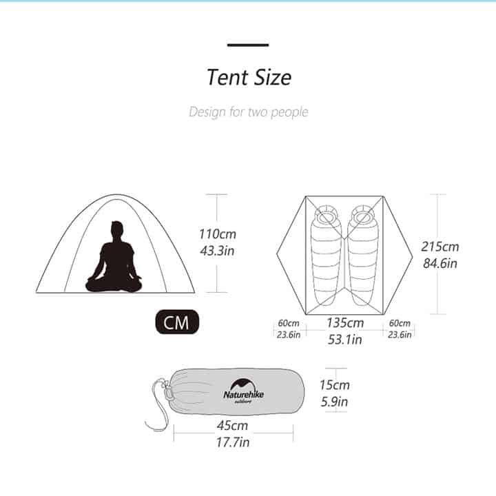 Naturehike Star-River 210T Orange Inc Mat